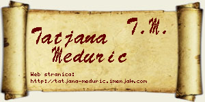 Tatjana Medurić vizit kartica